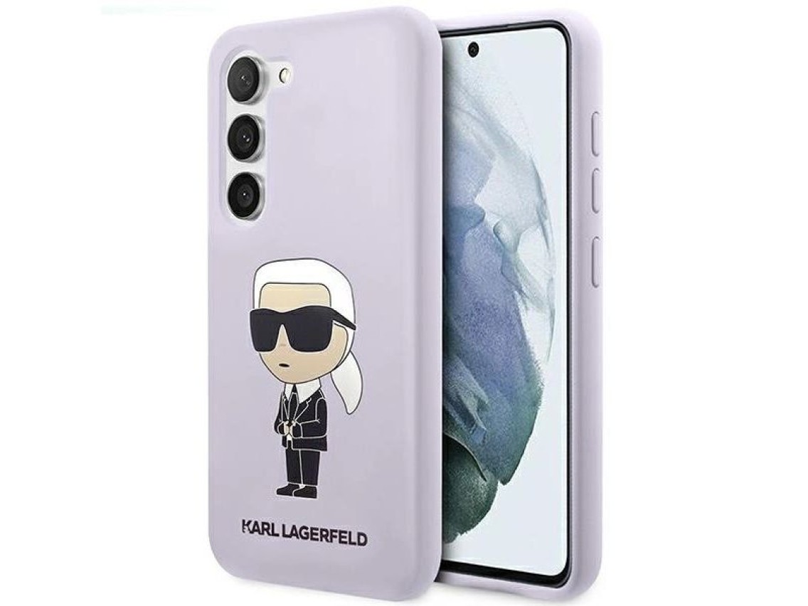 Karl Lagerfeld KLHCS23MSNIKBCU S23+ S916 capa rígida roxa/silicone roxo Ikonik