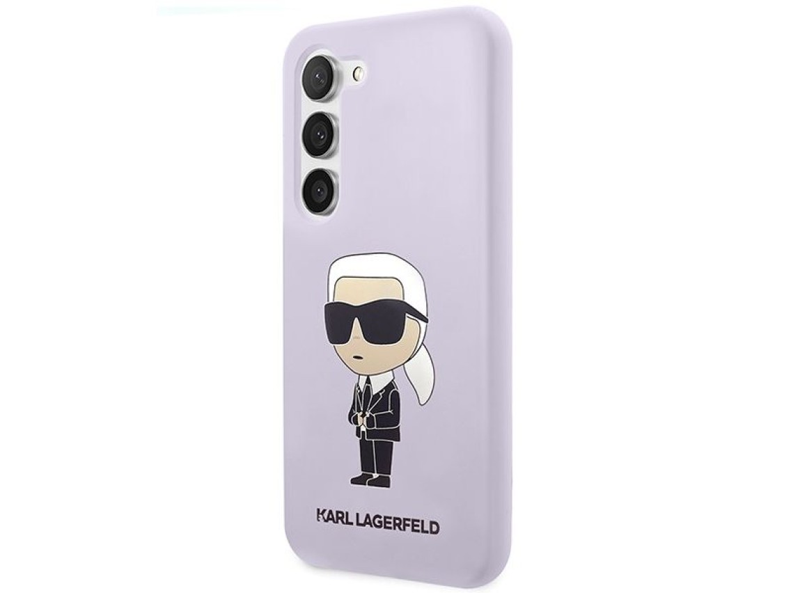 Karl Lagerfeld KLHCS23MSNIKBCU S23+ S916 capa rígida roxa/silicone roxo Ikonik