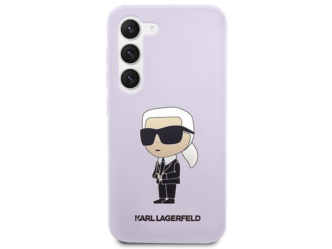 Karl Lagerfeld KLHCS23MSNIKBCU S23+ S916 capa rígida roxa/silicone roxo Ikonik