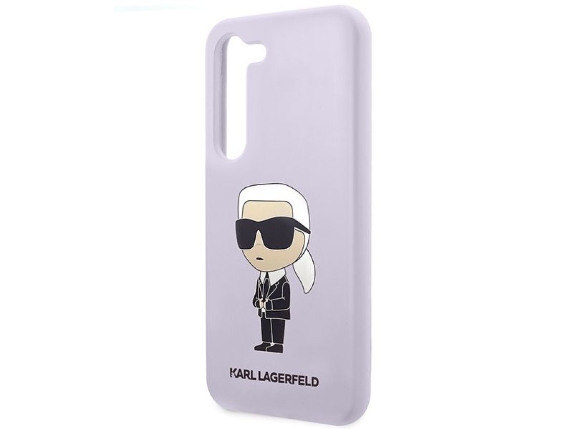 Karl Lagerfeld KLHCS23MSNIKBCU S23+ S916 capa rígida roxa/silicone roxo Ikonik