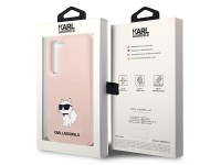Karl Lagerfeld KLHCS23SSNCHBCP S23 S911 hardcase pink/pink Silicone Choupette Karl Lagerfeld KLHCS23SSNCHBCP S23 S911 hardcase pink/pink Silicone Choupette