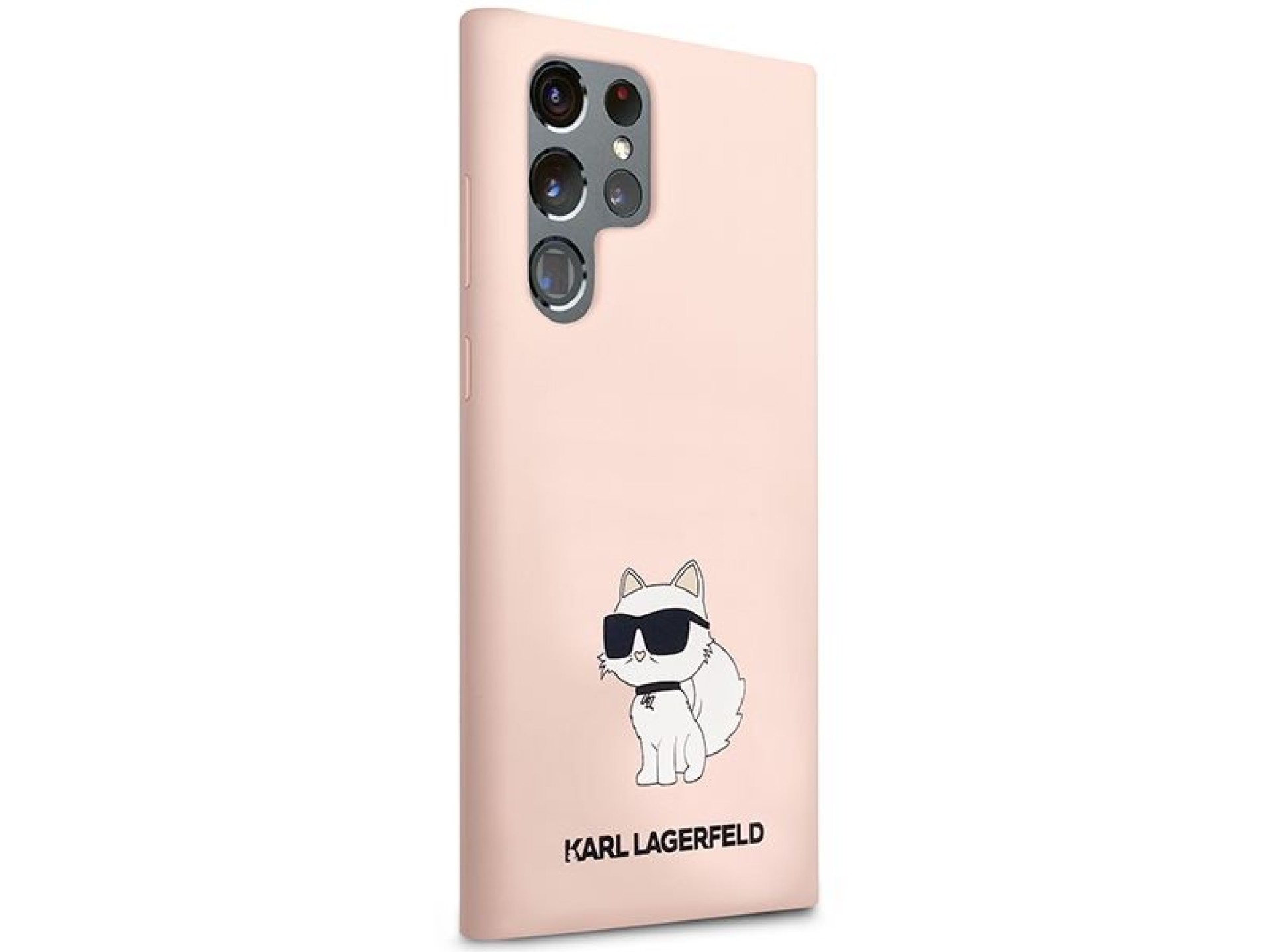 Karl Lagerfeld KLHCS23LSNCHBCP S23 Ultra S918 estuche rígido rosa/rosa Silicona Choupette