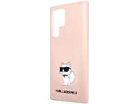 Karl Lagerfeld KLHCS23LSNCHBCP S23 Ultra S918 estuche rígido rosa/rosa Silicona Choupette Karl Lagerfeld KLHCS23LSNCHBCP S23 Ultra S918 estuche rígido rosa/rosa Silicona Choupette