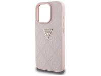 Guess Hot Stamp 4G Pattern Triangle Metal Logo iPhone 16 Pro Case - Pink Guess Hot Stamp 4G Pattern Triangle Metal Logo iPhone 16 Pro Case - Pink