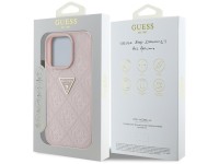 Guess Hot Stamp 4G Pattern Triangle Metal Logo iPhone 16 Pro Case - Pink Guess Hot Stamp 4G Pattern Triangle Metal Logo iPhone 16 Pro Case - Pink