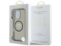 Capa Guess IML Metal Mountain Logo MagSafe para iPhone 16 Pro - Preta