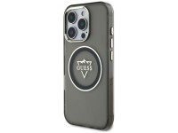 Capa Guess IML Metal Mountain Logo MagSafe para iPhone 16 Pro - Preta