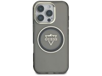 Capa Guess IML Metal Mountain Logo MagSafe para iPhone 16 Pro - Preta