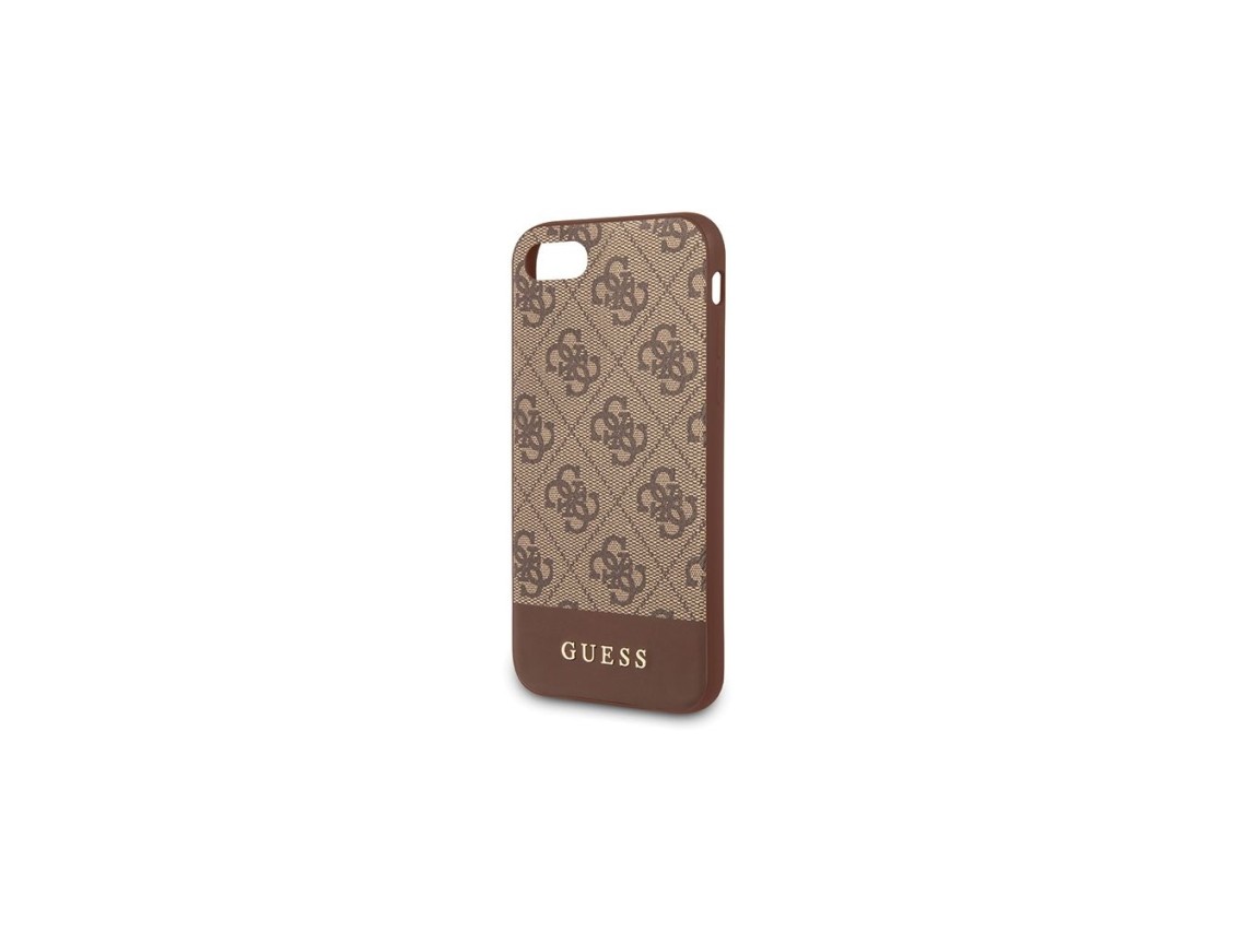 Capa Guess 4G Stripe Collection para iPhone 7 / 8 / SE 2020 / SE 2022 - marrom
