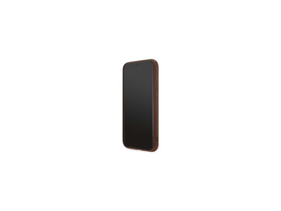Capa Guess 4G Metal com Logo Dourado para iPhone 11 / Xr 6.1" - Marrom