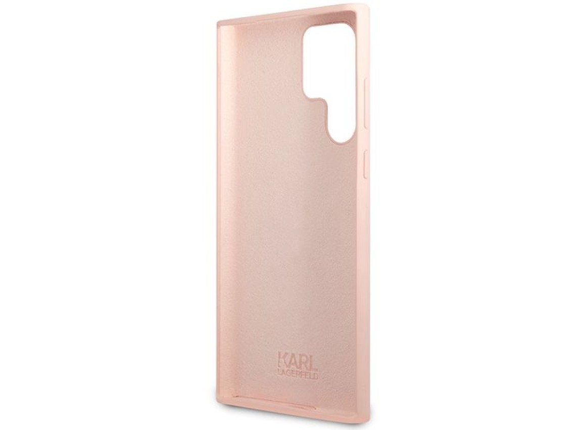 Karl Lagerfeld KLHCS23LSNCHBCP S23 Ultra S918 estuche rígido rosa/rosa Silicona Choupette