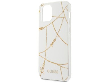 Guess Gold Chain Collection iPhone 12 Pro Max 6.7" Case - White Guess Gold Chain Collection iPhone 12 Pro Max 6.7" Case - White
