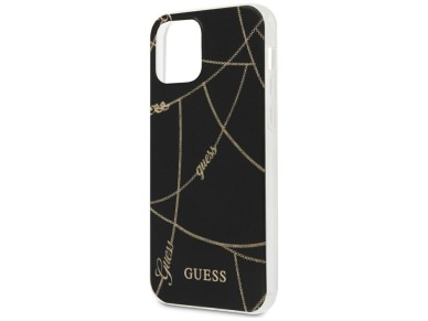Guess Gold Chain Collection iPhone 12 Pro Max 6.7" Case - Black Guess Gold Chain Collection iPhone 12 Pro Max 6.7" Case - Black