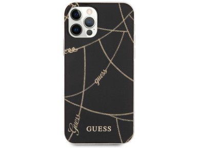 Guess Gold Chain Collection iPhone 12 Pro Max 6.7" Case - Black Guess Gold Chain Collection iPhone 12 Pro Max 6.7" Case - Black