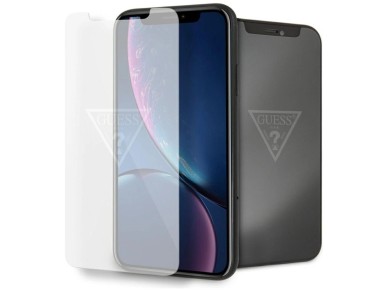 Pel�cula de vidro temperado com logo invis�vel da Guess para iPhone XR