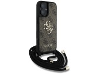 Guess 4G Big Logo Cord Stap Crossbody Case for iPhone 16 Brown Guess 4G Big Logo Cord Stap Crossbody Case for iPhone 16 Brown