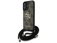 Guess 4G Big Logo Cord Stap Crossbody Case for iPhone 16 Brown Guess 4G Big Logo Cord Stap Crossbody Case for iPhone 16 Brown
