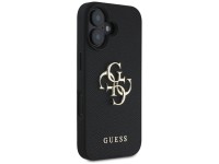 Guess Grained Big 4G Logo Small Classic Logo case for iPhone 16 - black