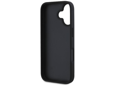 Capa Guess Granulada com Logo 4G Grande e Logo Cl�ssico Pequeno para iPhone 16 - preta