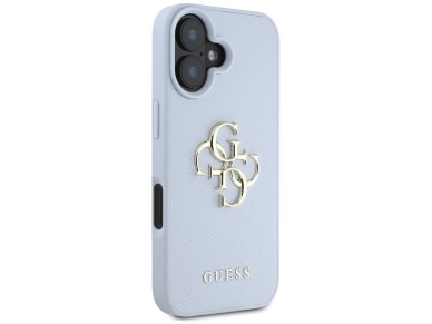 Guess Grained Big 4G Logo Small Classic Logo case for iPhone 16 - blue Guess Grained Big 4G Logo Small Classic Logo case for iPhone 16 - blue