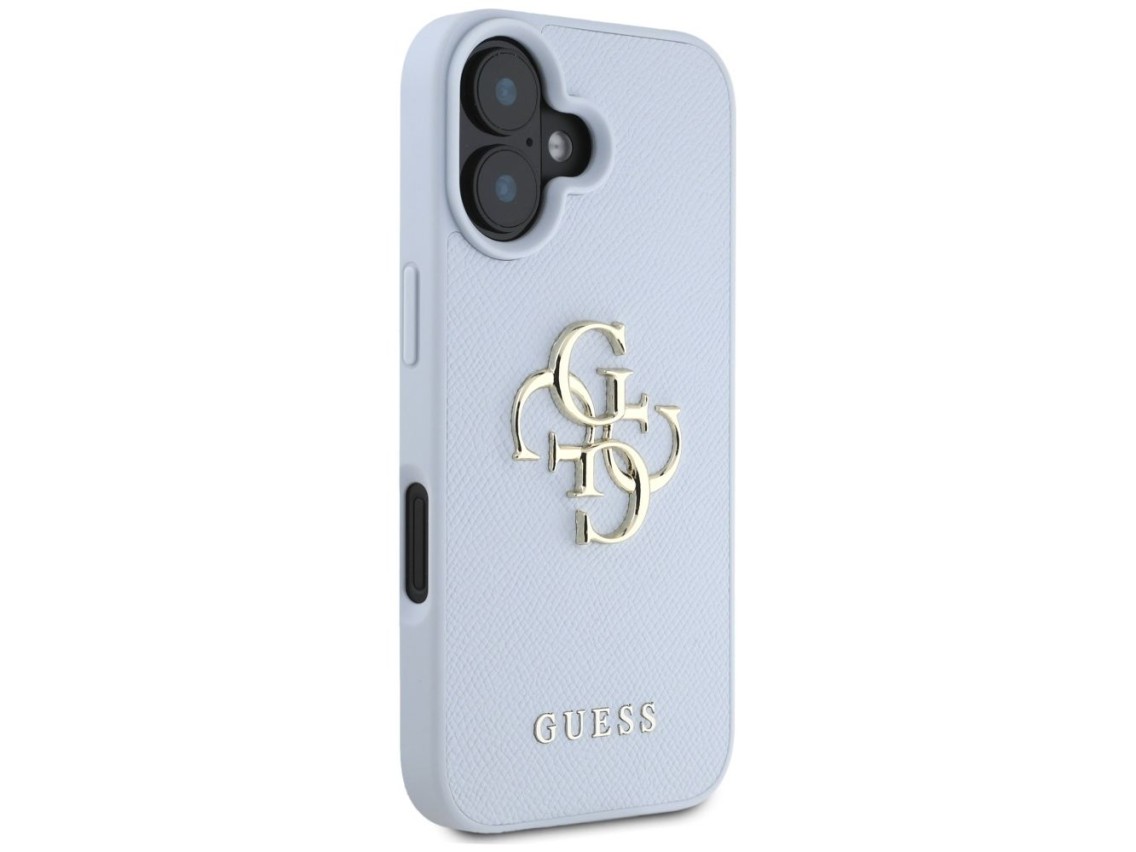 Funda Guess Grained Big 4G Logo Small Classic Logo para iPhone 16 - azul