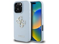 Guess Grained Big 4G Logo Small Classic Logo case for iPhone 16 Pro Max - blue Guess Grained Big 4G Logo Small Classic Logo case for iPhone 16 Pro Max - blue