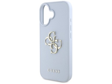Guess Grained Big 4G Logo Small Classic Logo case for iPhone 16 - blue Guess Grained Big 4G Logo Small Classic Logo case for iPhone 16 - blue