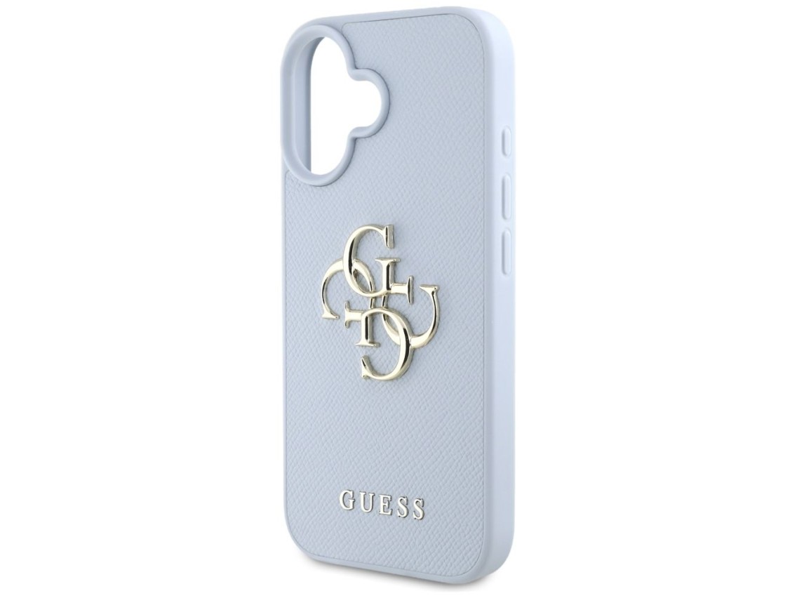 Funda Guess Grained Big 4G Logo Small Classic Logo para iPhone 16 - azul
