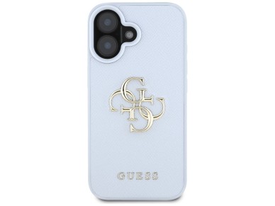 Guess Grained Big 4G Logo Small Classic Logo case for iPhone 16 - blue Guess Grained Big 4G Logo Small Classic Logo case for iPhone 16 - blue