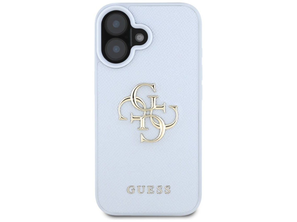 Funda Guess Grained Big 4G Logo Small Classic Logo para iPhone 16 - azul