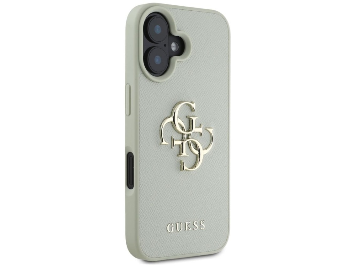 Guess Grained Big 4G Logo Small Classic Logo case for iPhone 16 - green