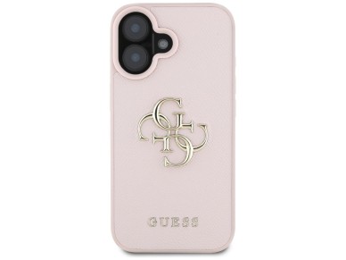 Guess Grained Big 4G Logo Small Classic Logo case for iPhone 16 - pink Guess Grained Big 4G Logo Small Classic Logo case for iPhone 16 - pink