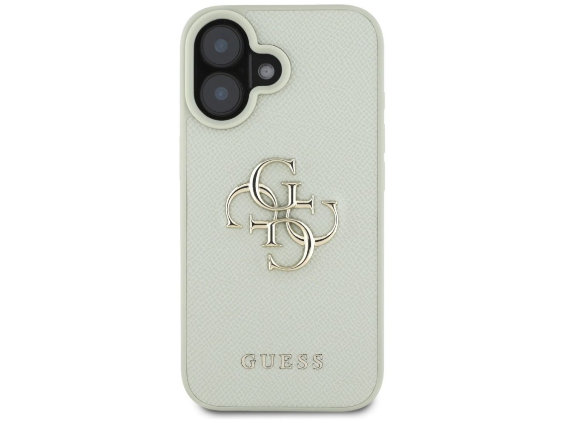 Guess Grained Big 4G Logo Small Classic Logo case for iPhone 16 - green