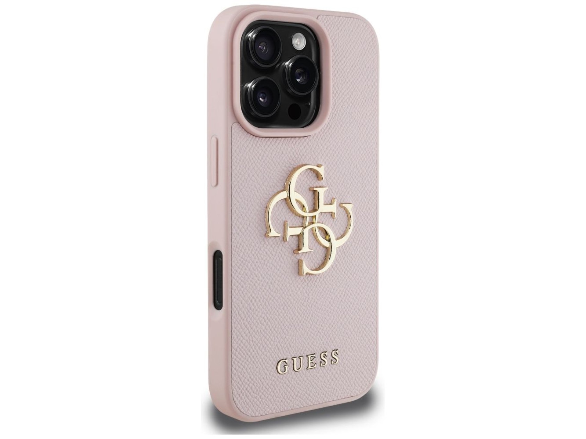 Funda Guess Grained Big 4G Logo Small Classic Logo para iPhone 16 Pro - Rosa