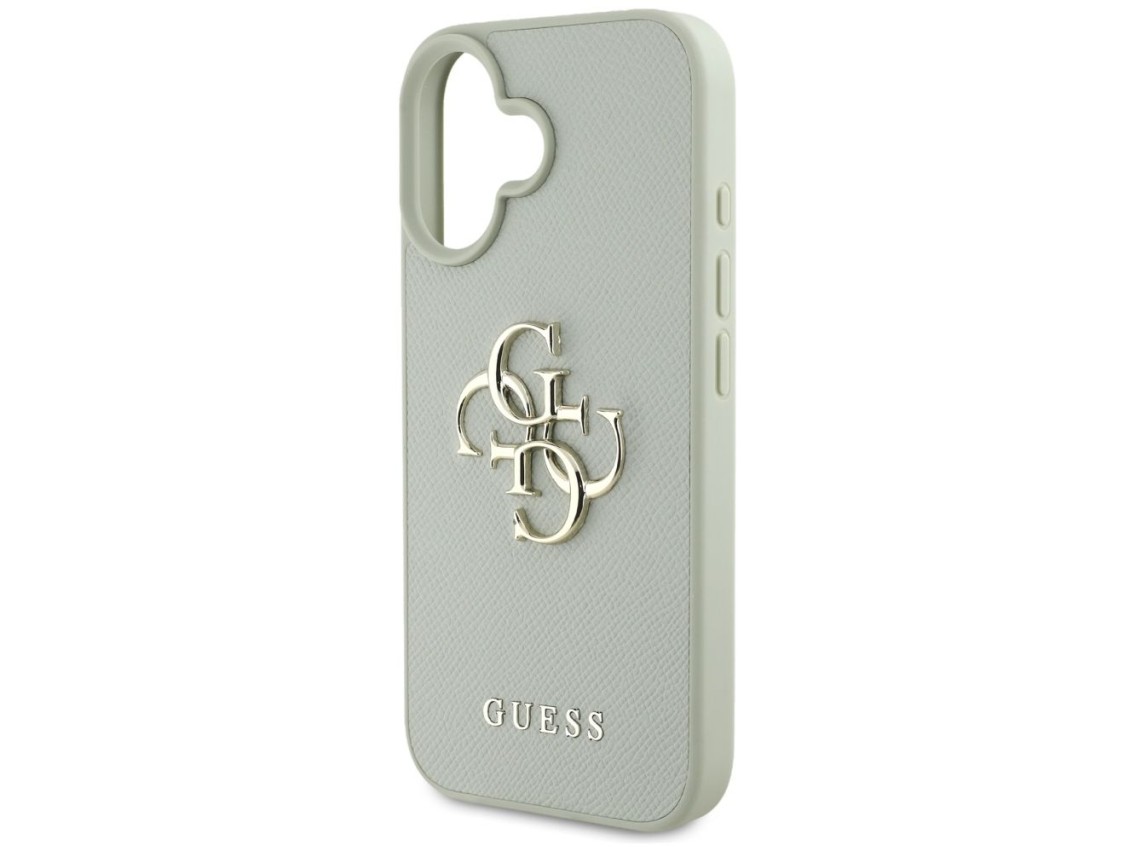 Guess Grained Big 4G Logo Small Classic Logo case for iPhone 16 - green
