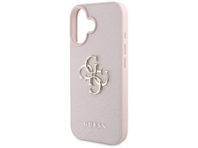Guess Grained Big 4G Logo Small Classic Logo case for iPhone 16 - pink Guess Grained Big 4G Logo Small Classic Logo case for iPhone 16 - pink