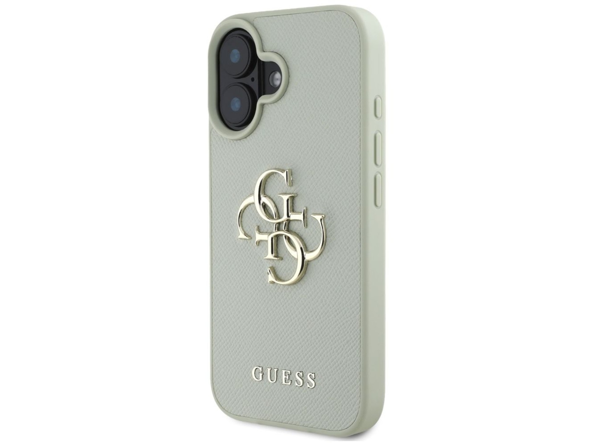 Guess Grained Big 4G Logo Small Classic Logo case for iPhone 16 - green