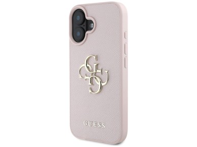 Guess Grained Big 4G Logo Small Classic Logo case for iPhone 16 - pink Guess Grained Big 4G Logo Small Classic Logo case for iPhone 16 - pink