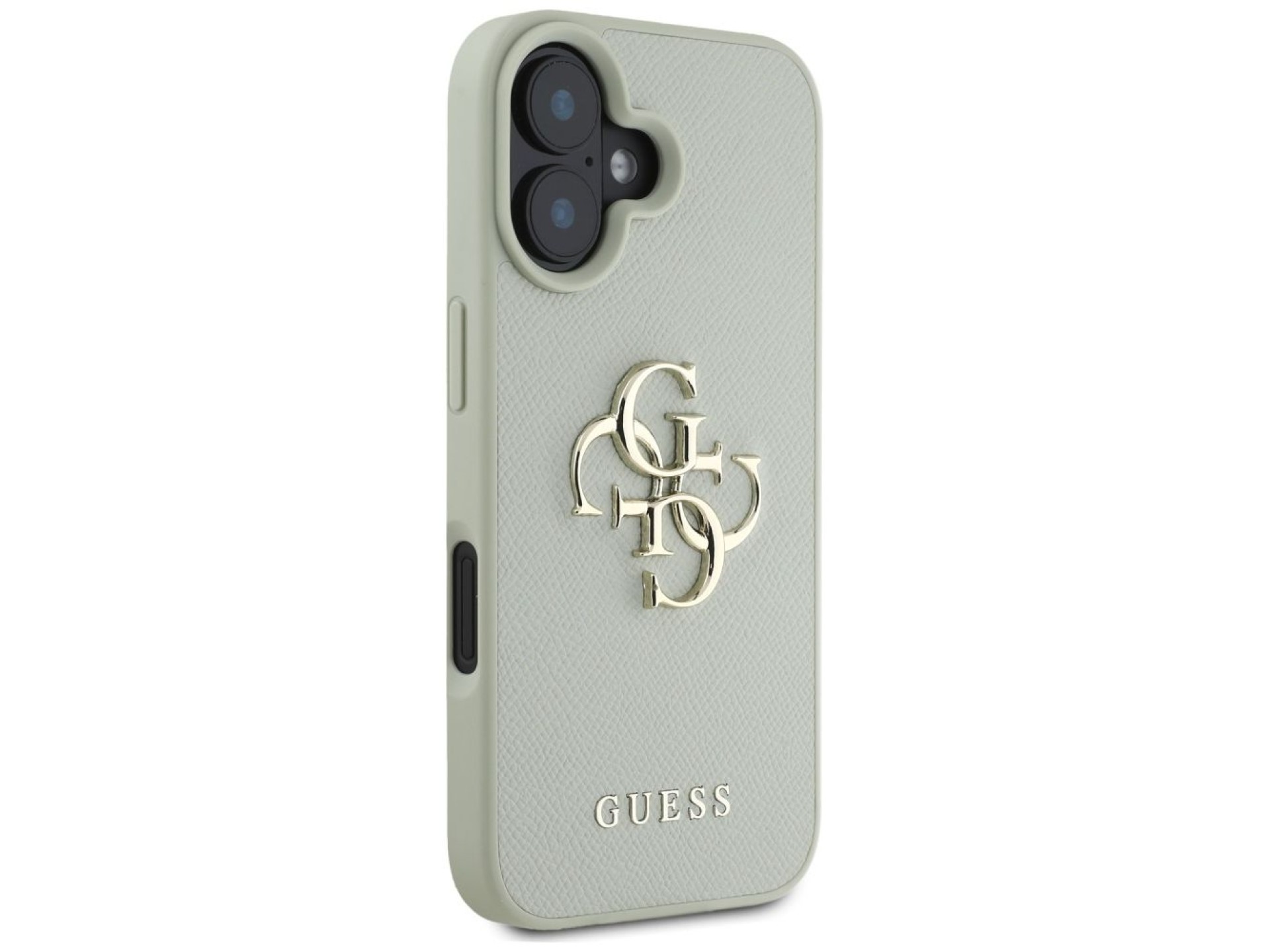 Guess Grained Big 4G Logo Small Classic Logo case for iPhone 16 - green