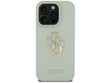 Guess Grained Big 4G Logo Small Classic Logo case for iPhone 16 Pro Max - green
