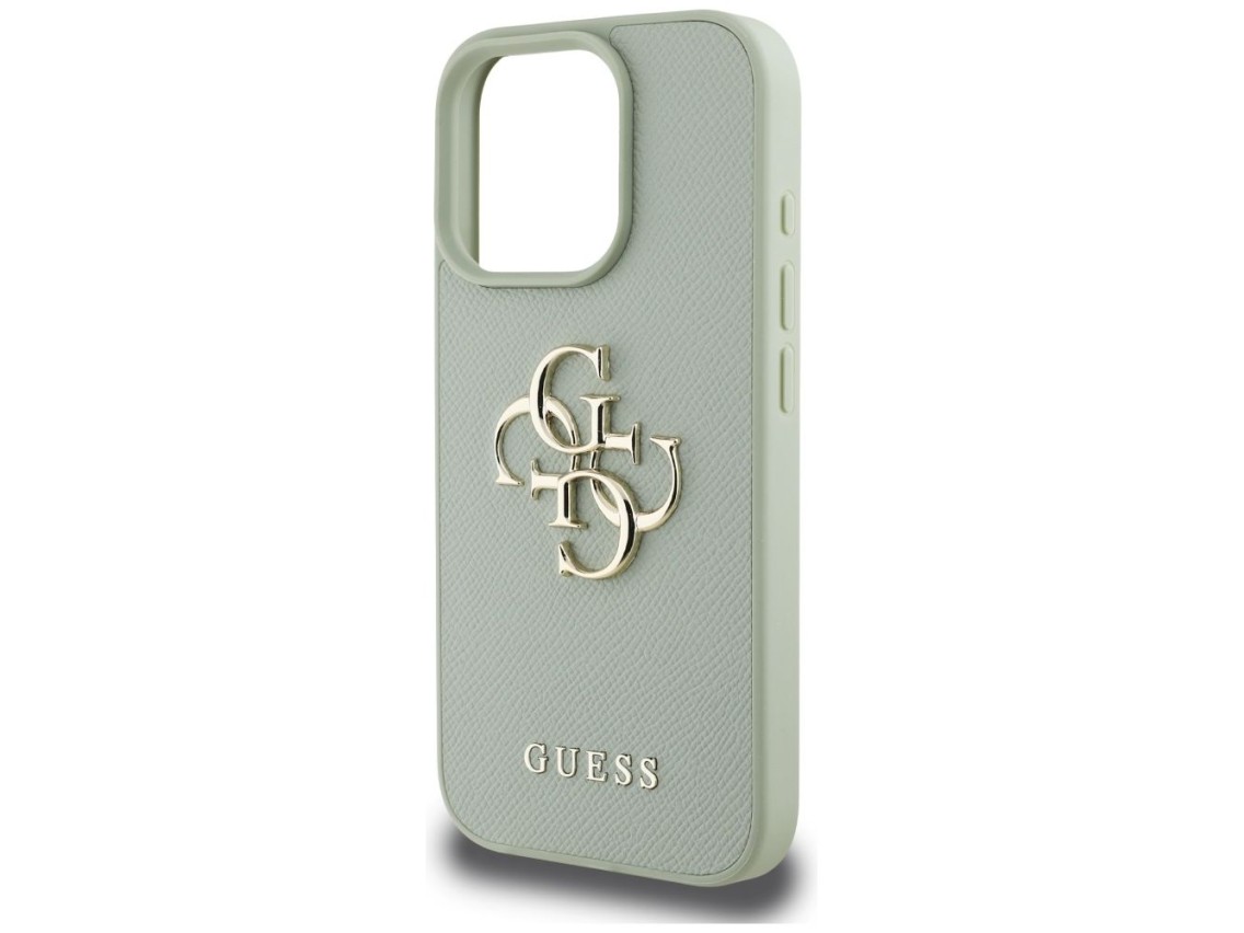 Guess Grained Big 4G Logo Small Classic Logo case for iPhone 16 Pro - green