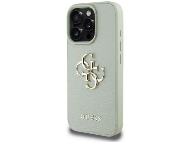 Guess Grained Big 4G Logo Small Classic Logo case for iPhone 16 Pro Max - green