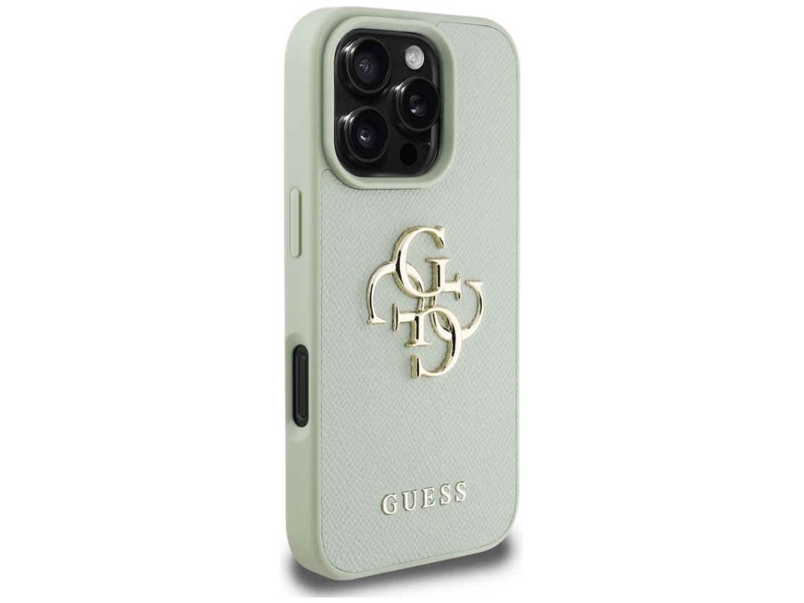 Funda Guess Grained Big 4G Logo Small Classic Logo para iPhone 16 Pro Max - verde