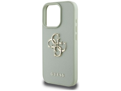 Guess Grained Big 4G Logo Small Classic Logo case for iPhone 16 Pro Max - green