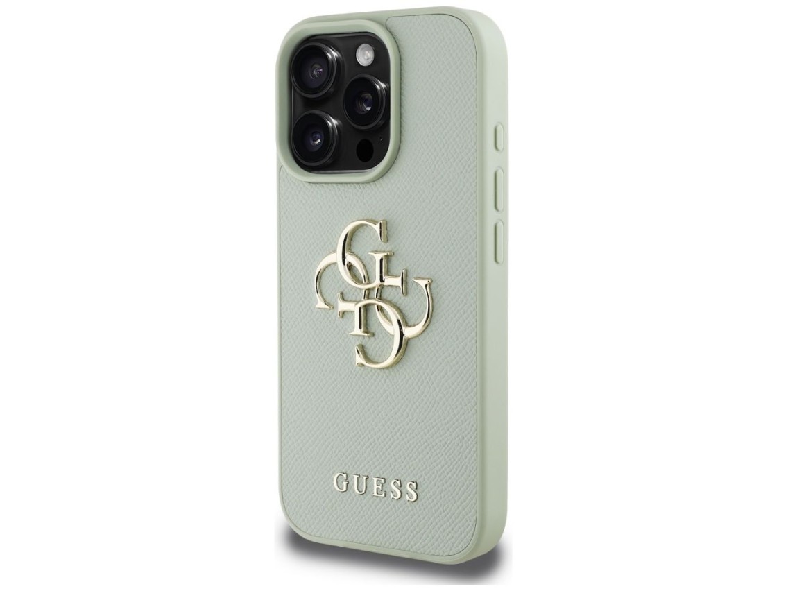 Funda Guess Grained Big 4G Logo Small Classic Logo para iPhone 16 Pro Max - verde