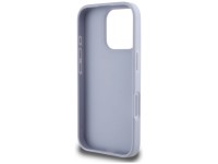 Capa Guess Hot Stamp 4G com padrão triangular e logotipo metálico para iPhone 16 Pro - Roxa Capa Guess Hot Stamp 4G com padrão triangular e logotipo metálico para iPhone 16 Pro - Roxa