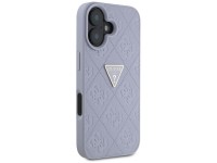 Guess Hot Stamp 4G Pattern Triangle Metal Logo iPhone 16 Case - Purple Guess Hot Stamp 4G Pattern Triangle Metal Logo iPhone 16 Case - Purple
