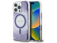 Funda Guess HC Resin Bottom Glitter MagSafe para iPhone 16 Pro Max - morado Funda Guess HC Resin Bottom Glitter MagSafe para iPhone 16 Pro Max - morado
