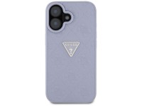 Guess Hot Stamp 4G Pattern Triangle Metal Logo iPhone 16 Case - Purple Guess Hot Stamp 4G Pattern Triangle Metal Logo iPhone 16 Case - Purple
