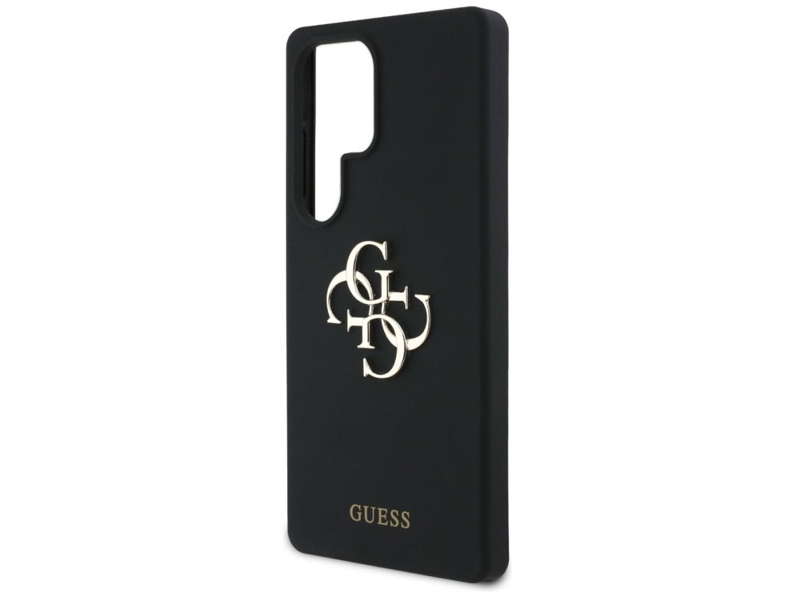 Capa Guess de silicone com logotipo 4G grande na parte inferior para Samsung Galaxy S25 Ultra - pret
